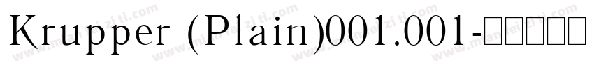 Krupper (Plain)001.001字体转换